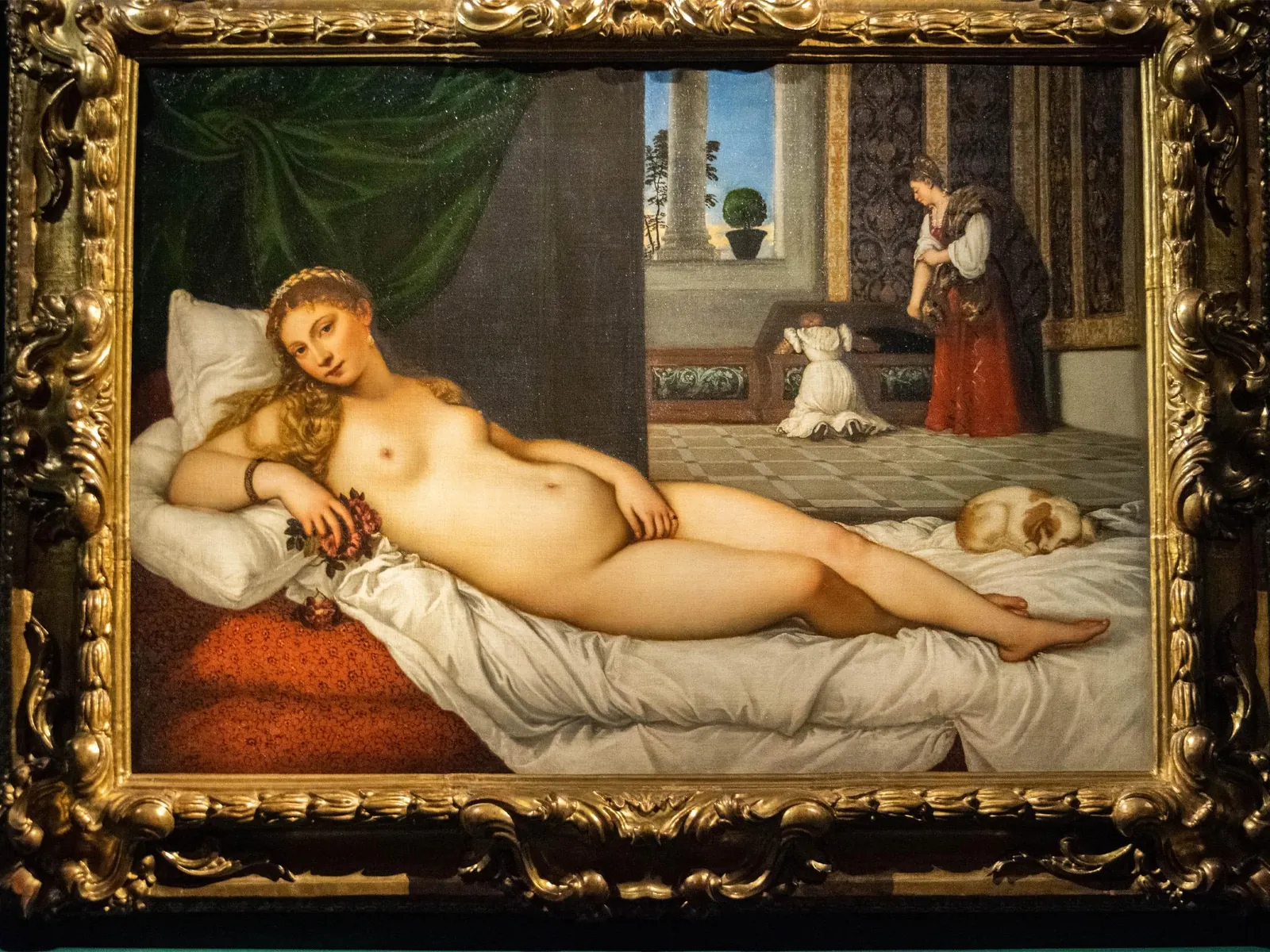 Titian's Venus of Urbino in its gilded frame