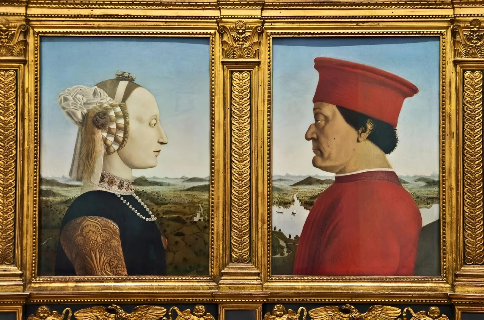 Piero della Francesca's double portrait of the Duke and Duchess of Urbino