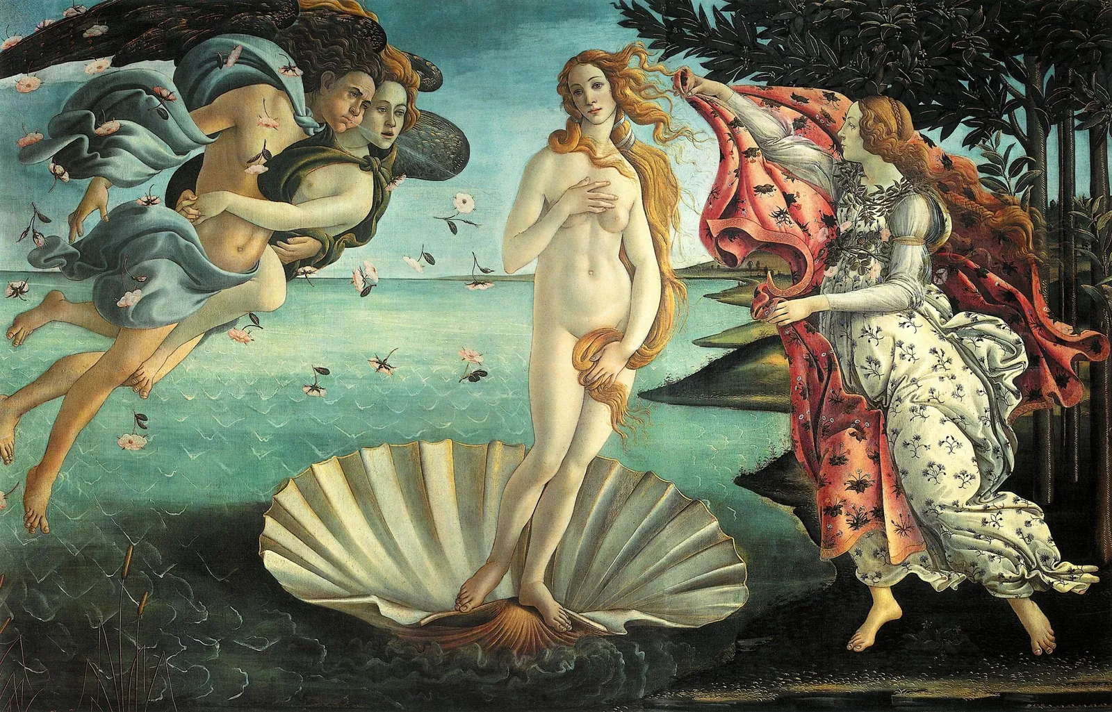 Botticelli's Birth of Venus, the best-known painting in the Uffizi Gallery
