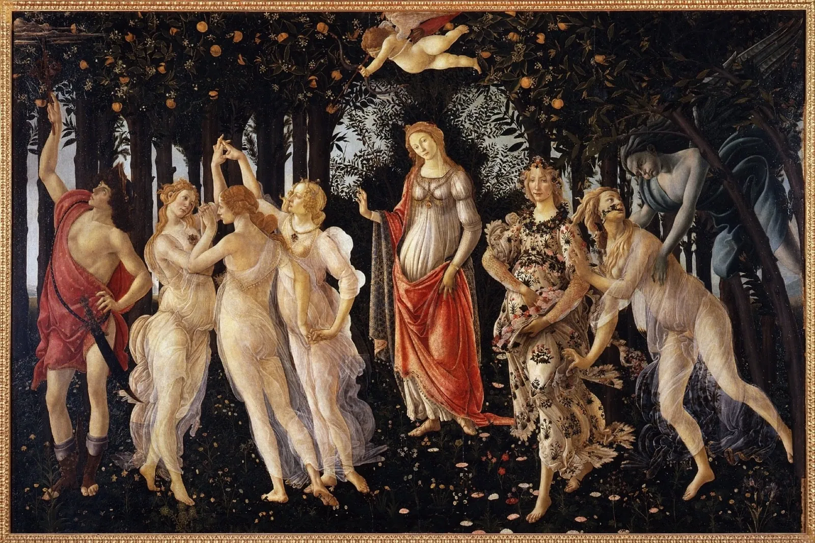 Botticelli's Primavera in the Uffizi Gallery