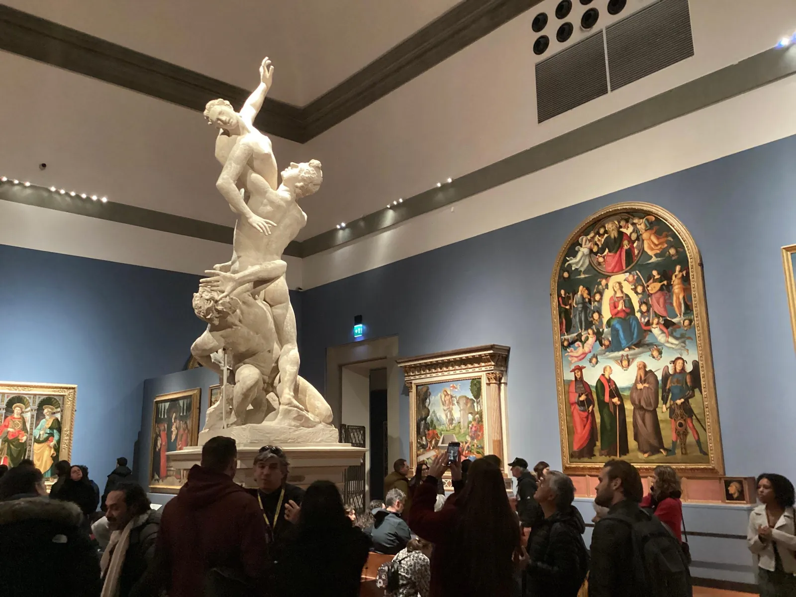 Giambologna's plaster model for the Rape of the Sabines in the Accademia