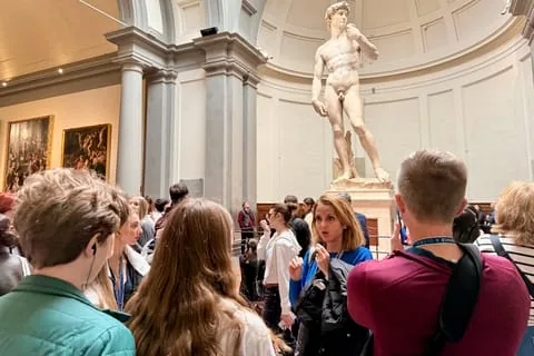 Michelangelo's David sculpture at the Accademia Gallery tour