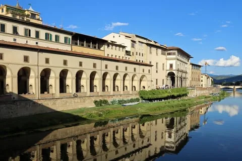 Vasari Corridor above Ponte Vecchio on an Uffizi guided tour